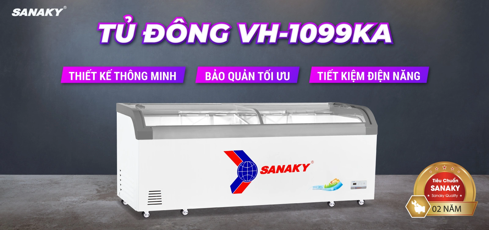 Tủ Đông Sanaky 750 lít VH-1099KA Tủ Đông Sanaky 750 lít VH-1099KA