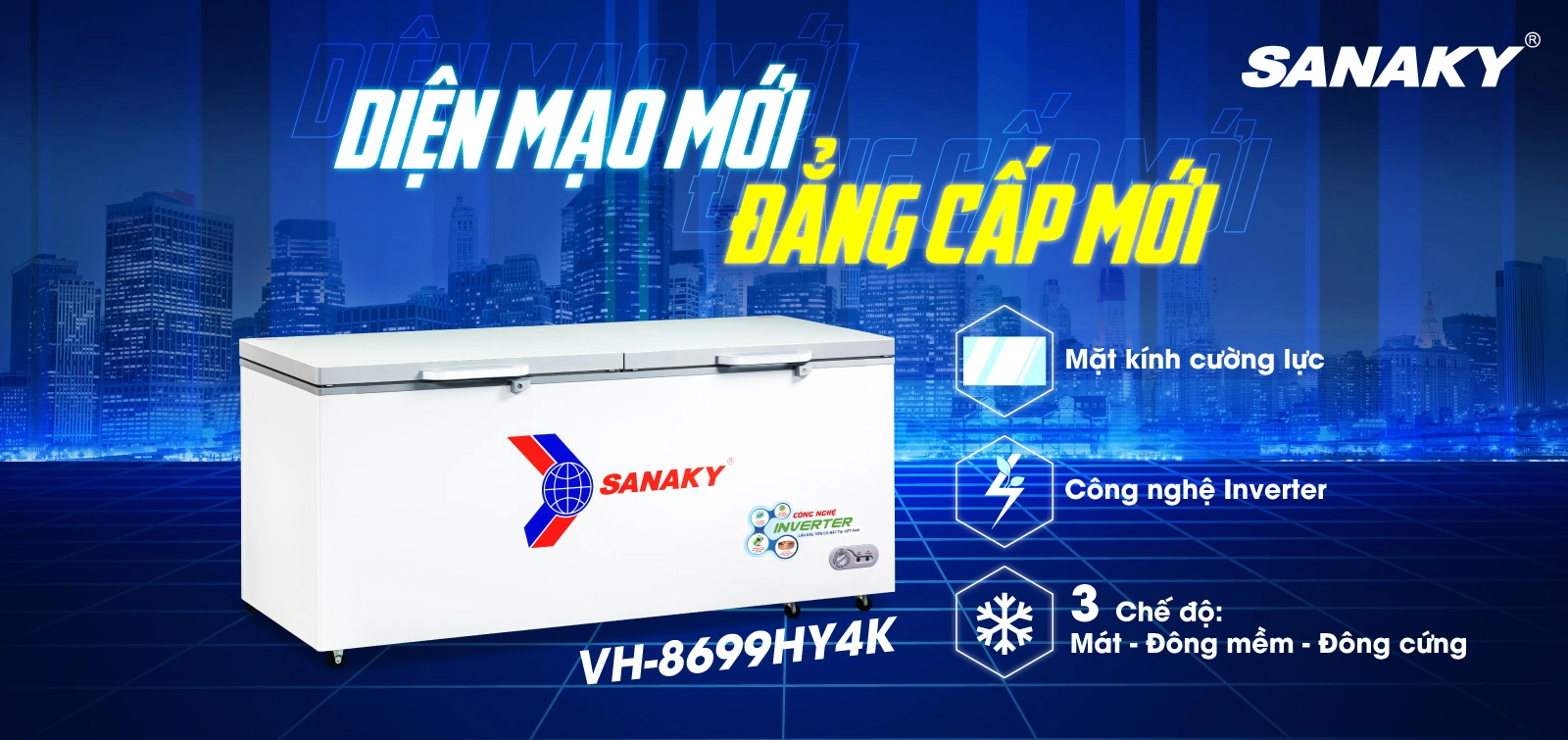 Tủ Đông Sanaky 761 Lít VH-8699HY4K