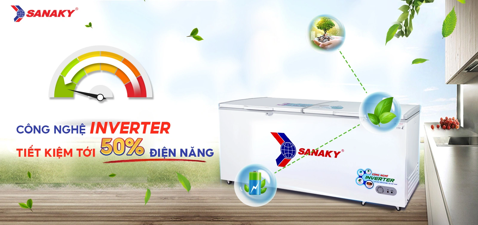 Tủ Đông Sanaky 761 lít VH-8699HY3