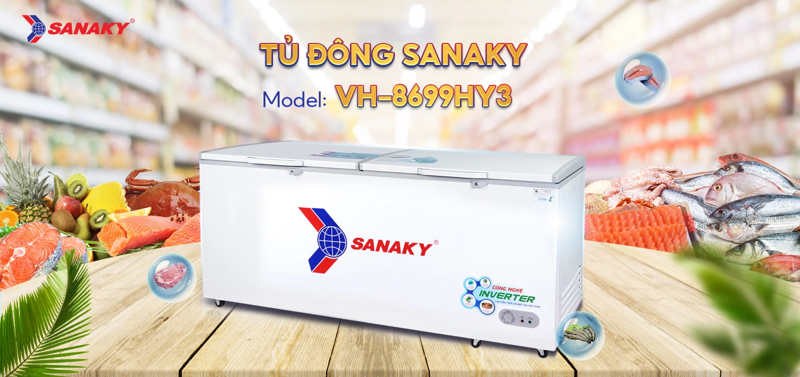 Tủ Đông Sanaky 761 lít VH-8699HY3