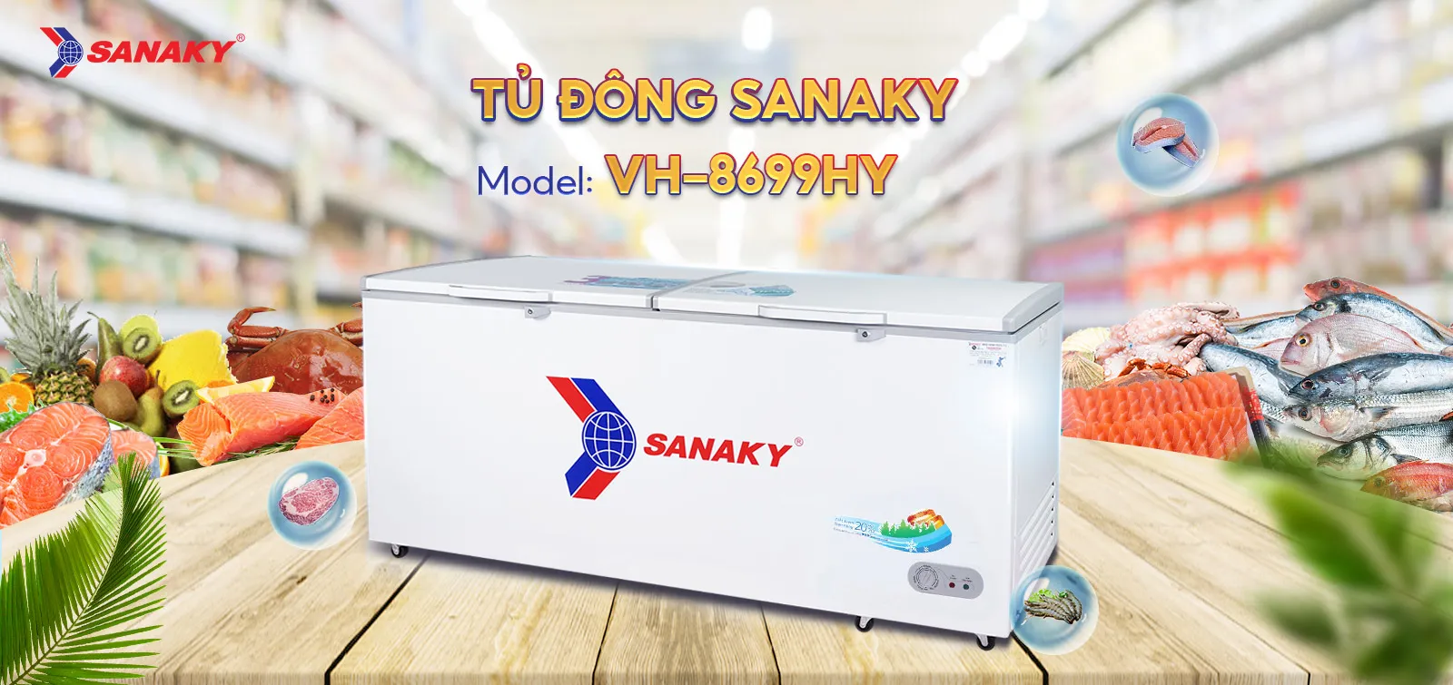 Tủ Đông Sanaky 860 lít VH-8699HY