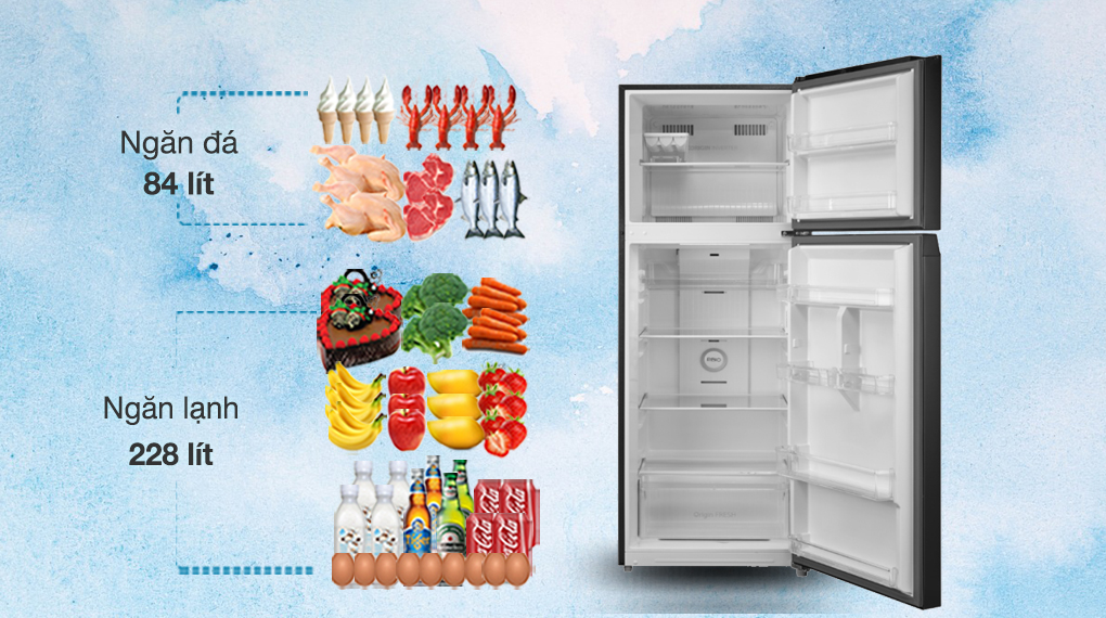 Tủ Lạnh Toshiba Inverter 312 Lít GR-RT416WE-PMV(58)-MM