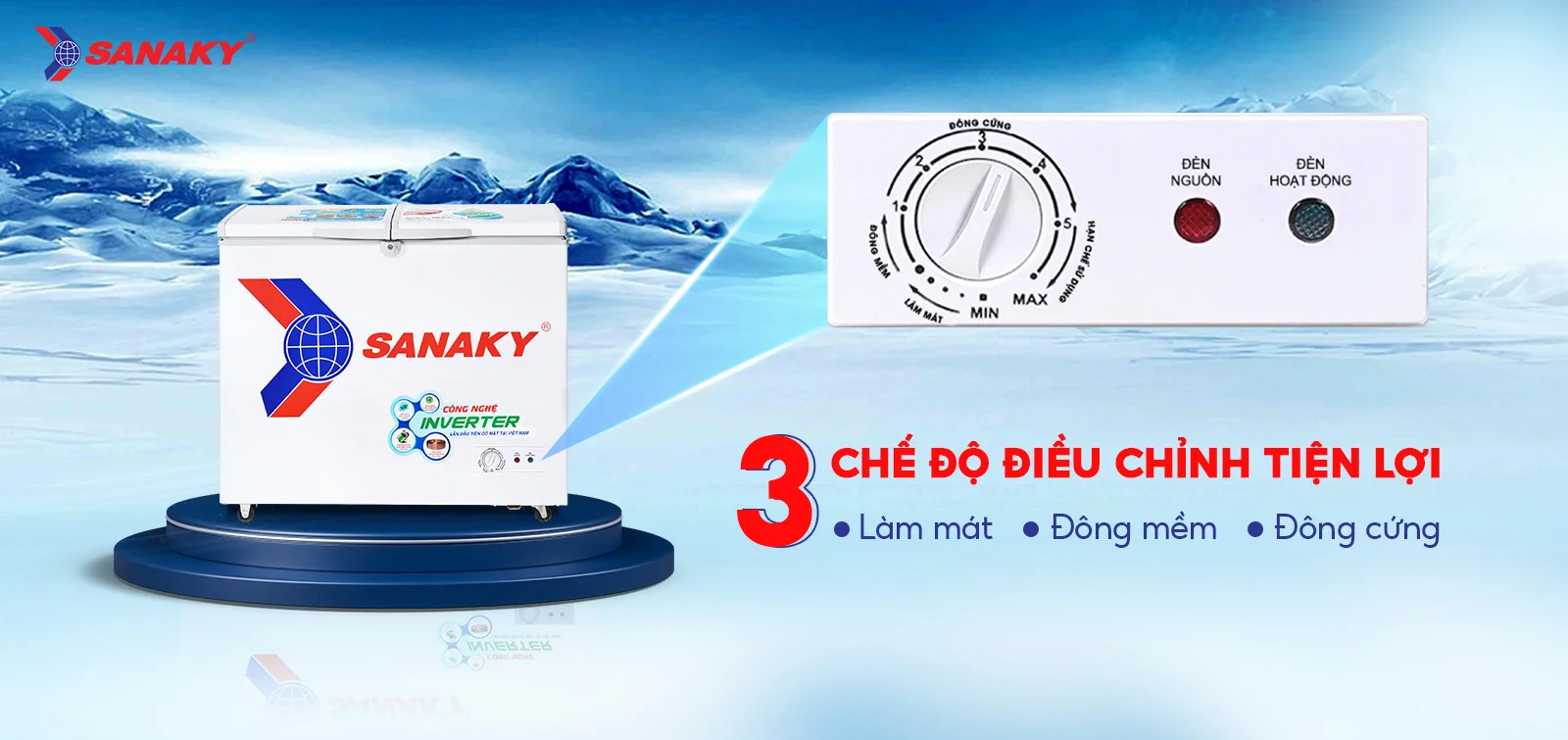 Tủ đông Sanaky 208 lít VH-2599A3 Tủ đông Sanaky 208 lít VH-2599A3