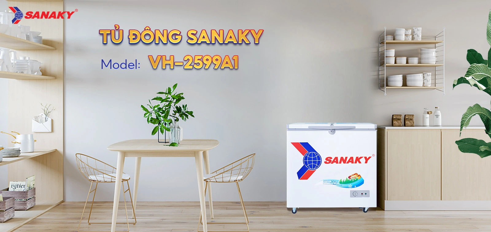 Tủ đông Sanaky 250 lít VH-2599A1