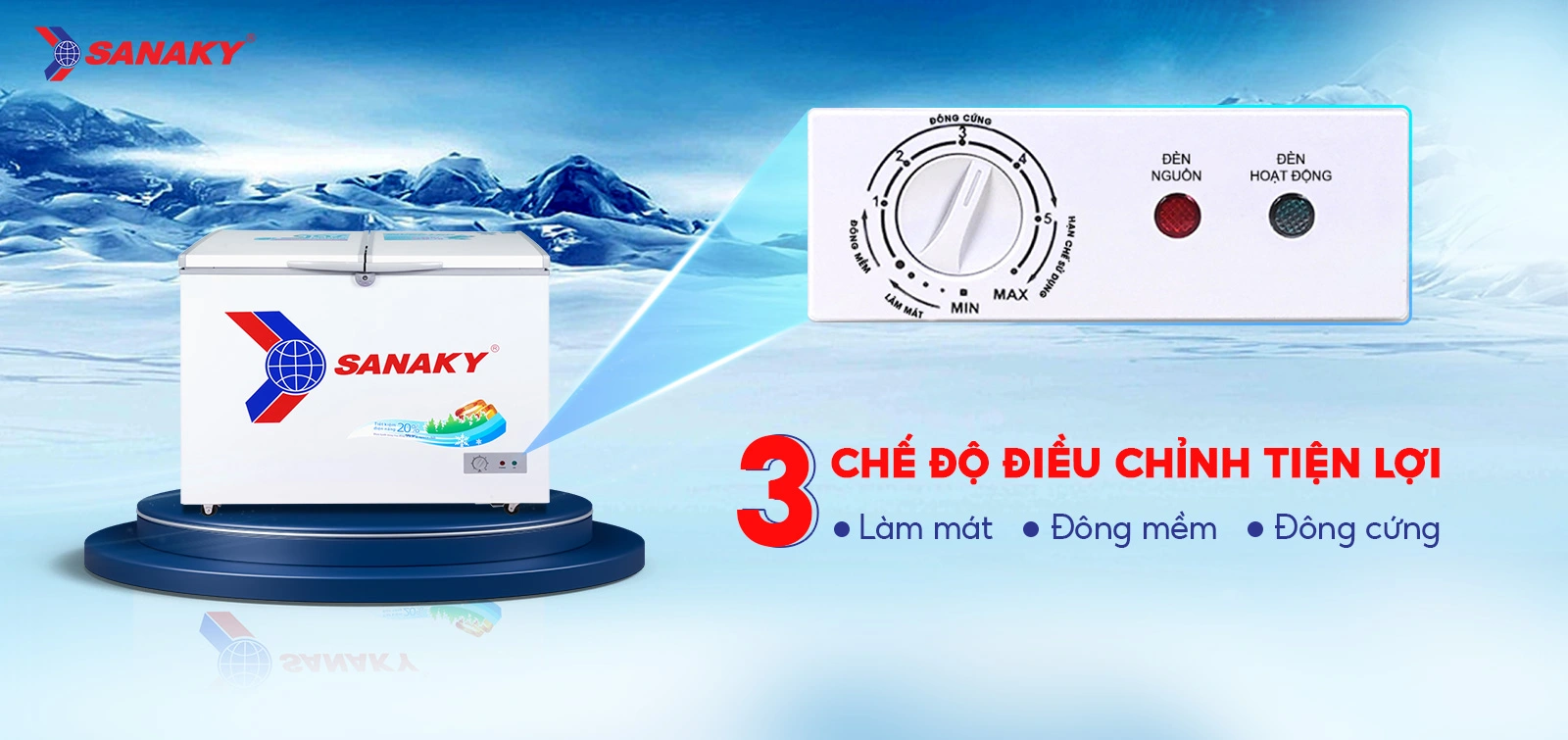 Tủ đông Sanaky 280 lít VH-2899A1