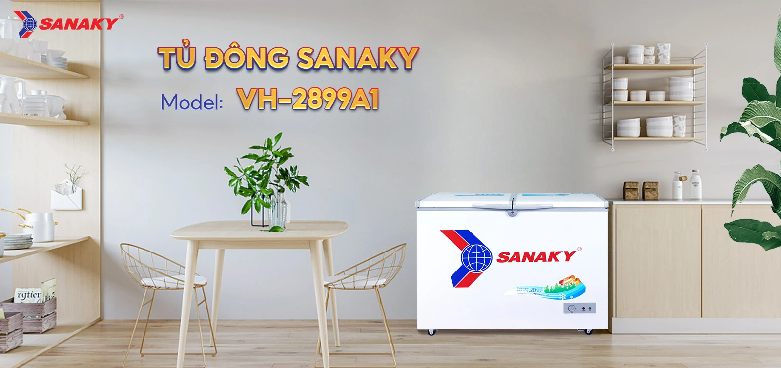 Tủ đông Sanaky 280 lít VH-2899A1
