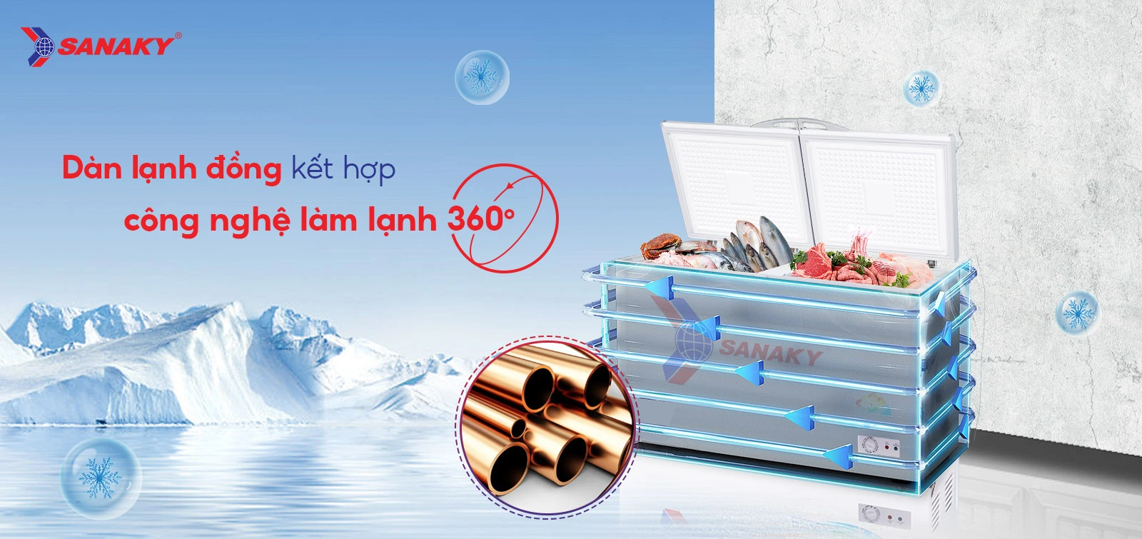 Tủ đông Sanaky 360 lít VH-3699A1