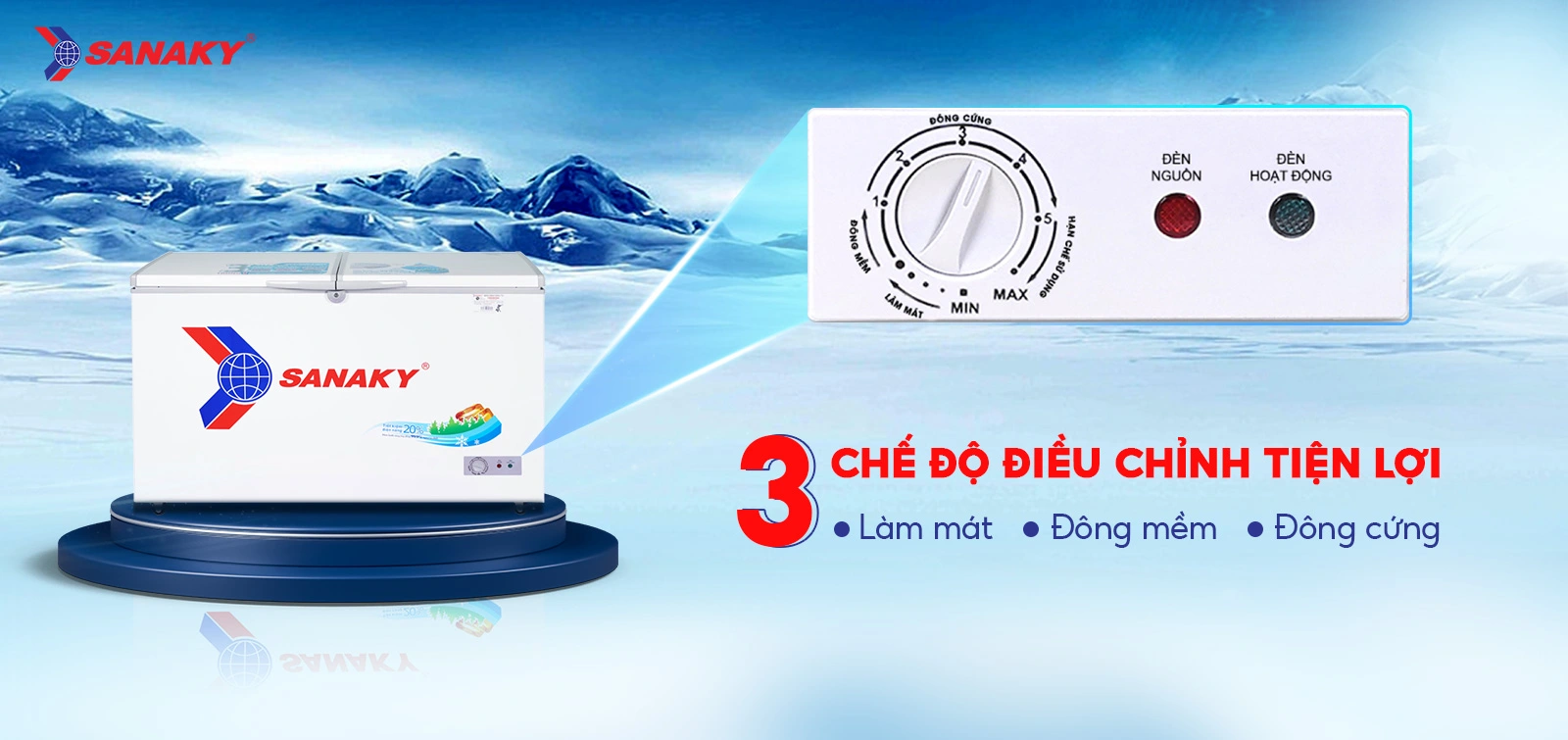 Tủ đông Sanaky 360 lít VH-3699A1