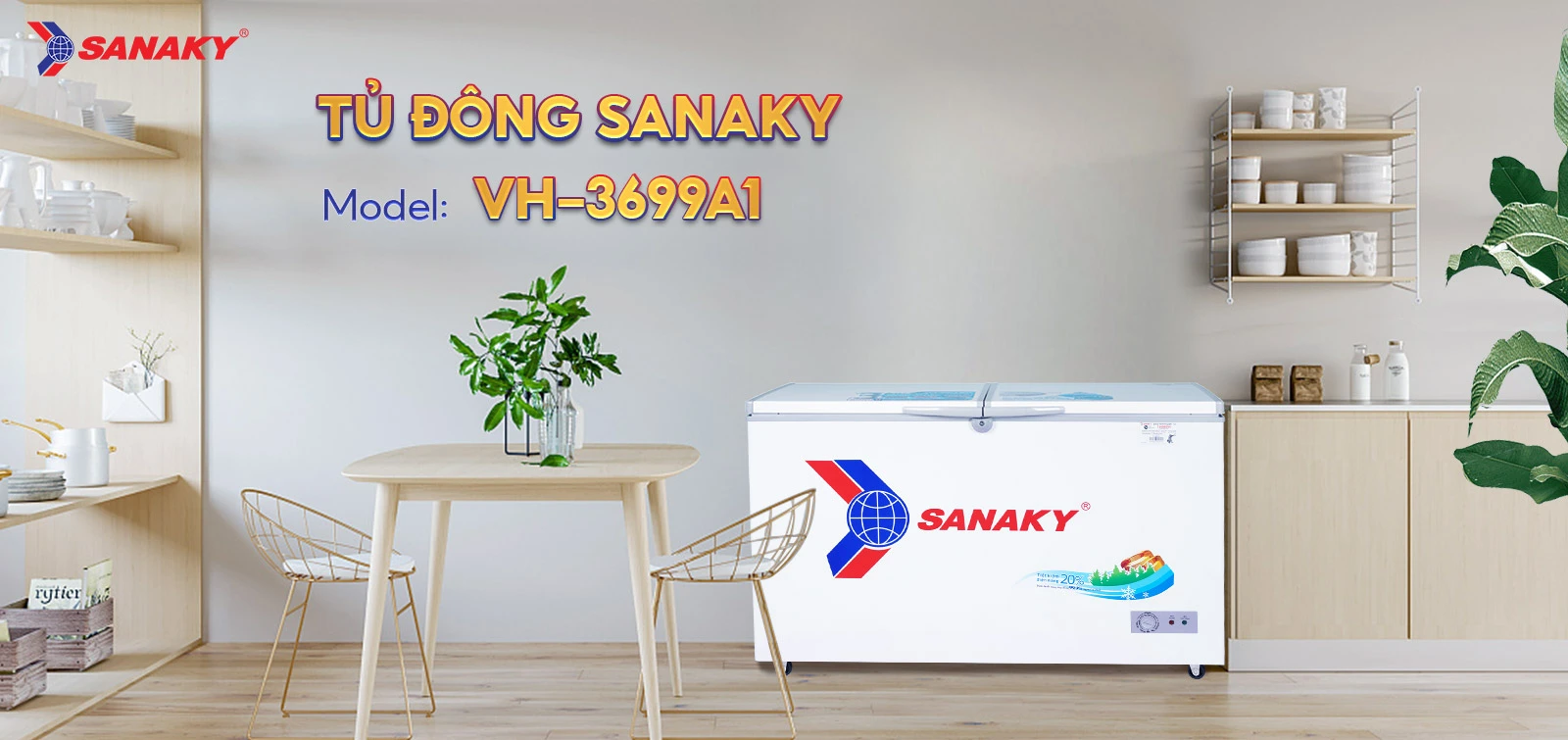 Tủ đông Sanaky 360 lít VH-3699A1