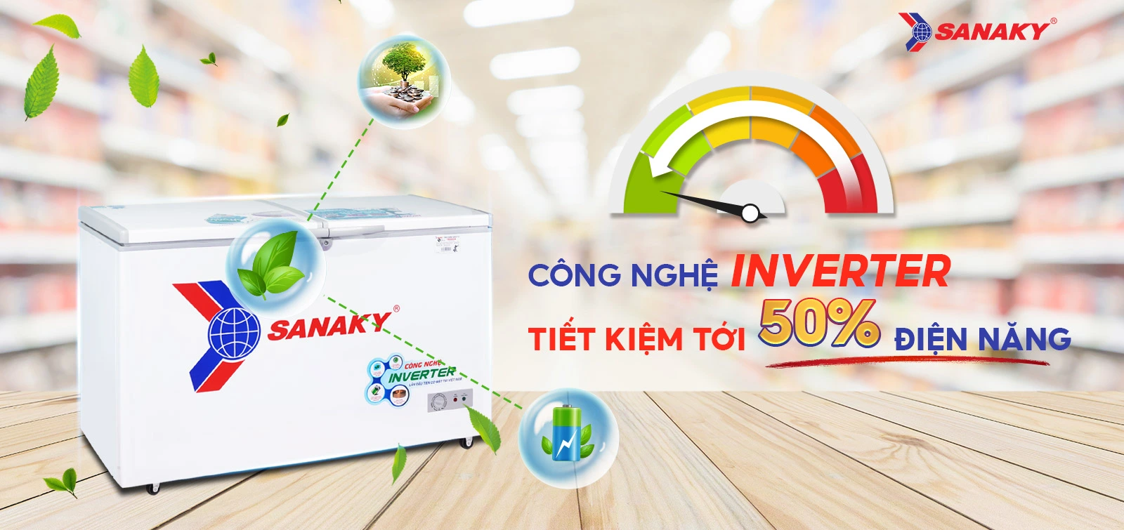 Tủ đông Sanaky 360 lít VH-3699A3