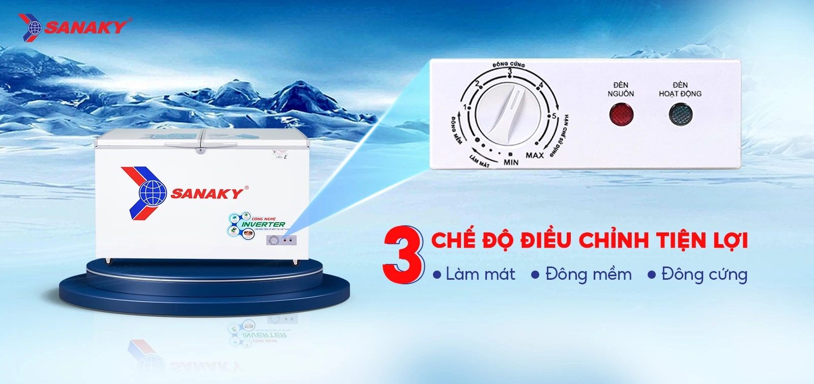 Tủ đông Sanaky 360 lít VH-3699A3