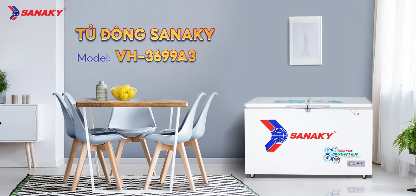 Tủ đông Sanaky 360 lít VH-3699A3