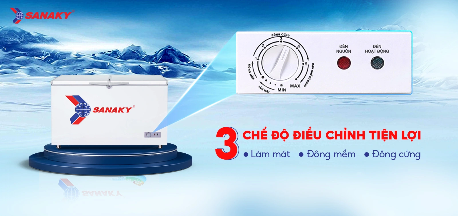 Tủ đông Sanaky 400 lít VH-405A2