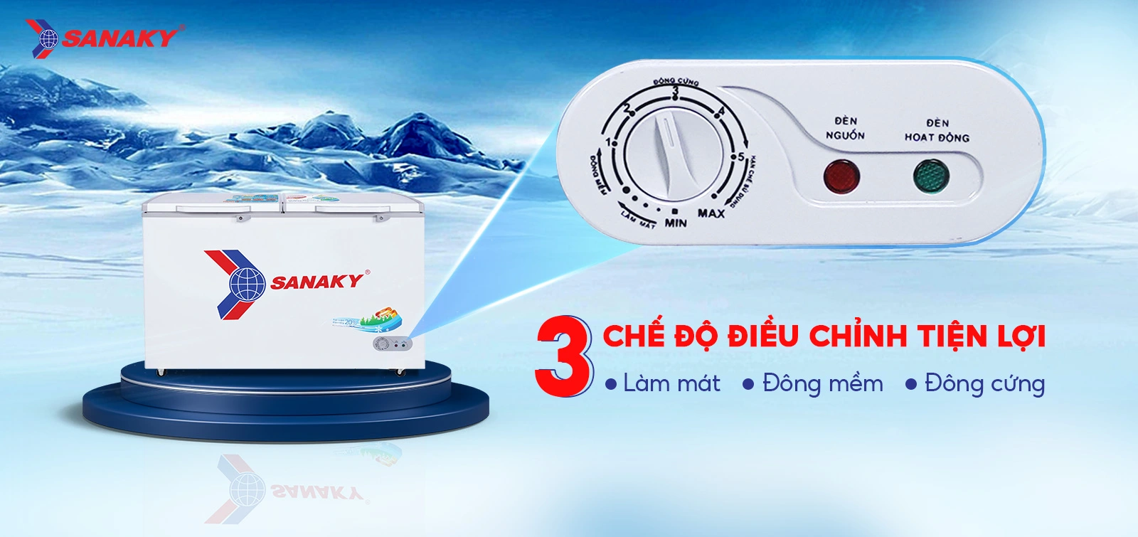 Tủ đông Sanaky 410 lít VH-5699HY