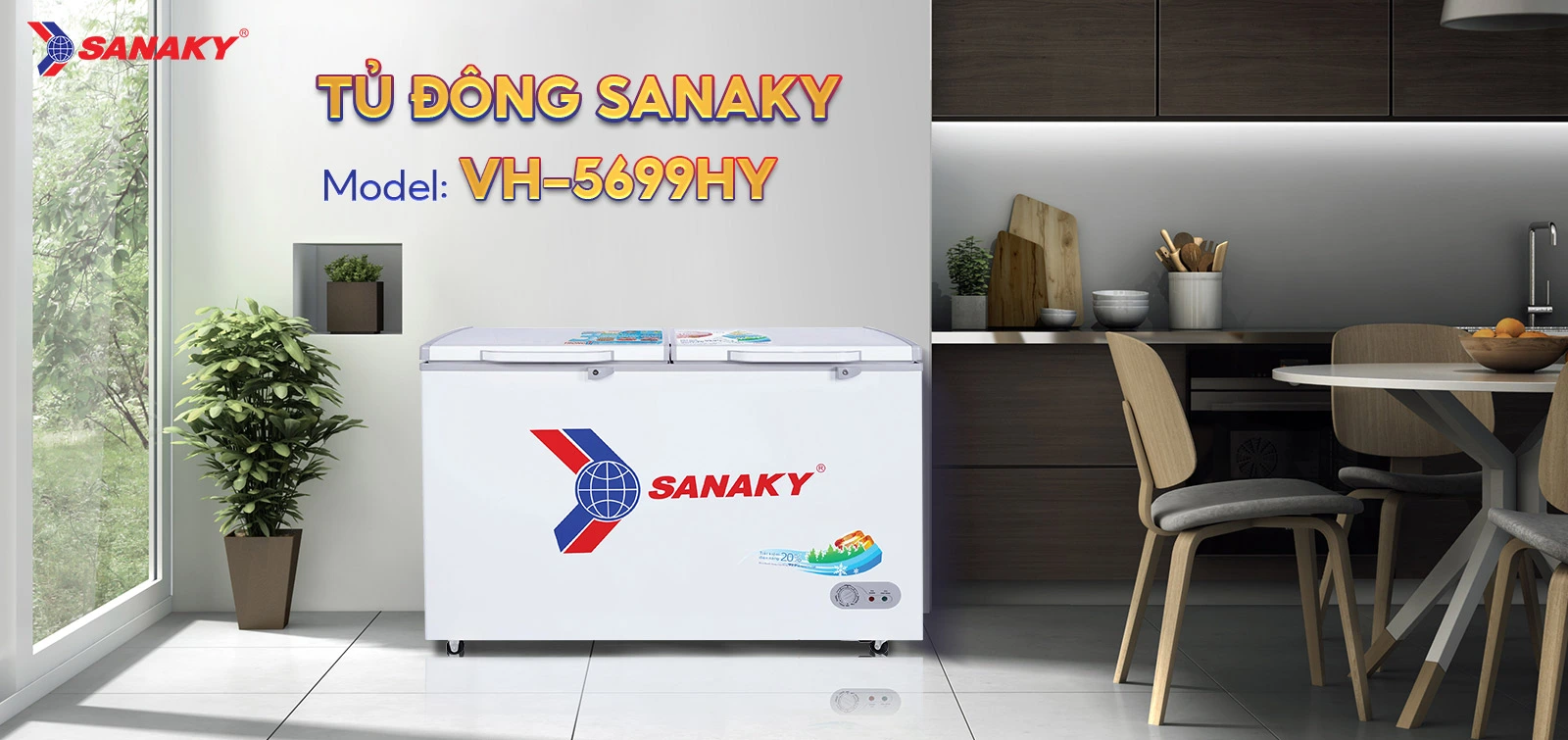 Tủ đông Sanaky 410 lít VH-5699HY