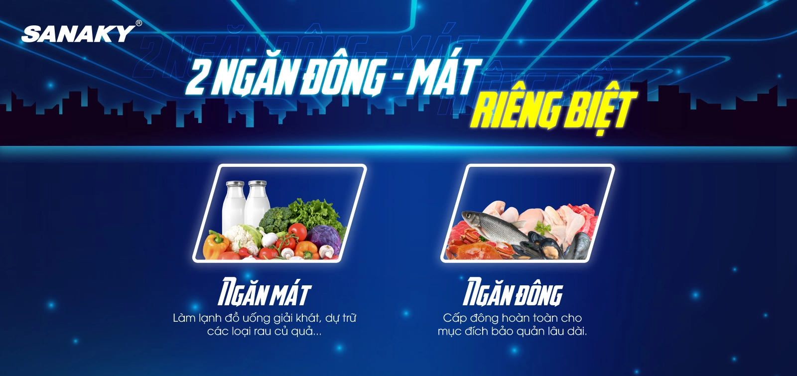 Tủ đông mát Sanaky 485 lít VH-6699W2K Tủ đông mát Sanaky 485 lít VH-6699W2K