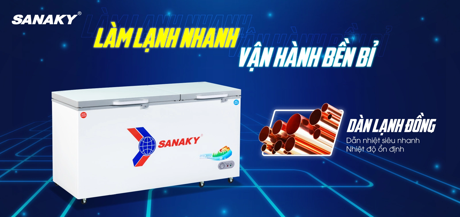 Tủ đông mát Sanaky 485 lít VH-6699W2K Tủ đông mát Sanaky 485 lít VH-6699W2K