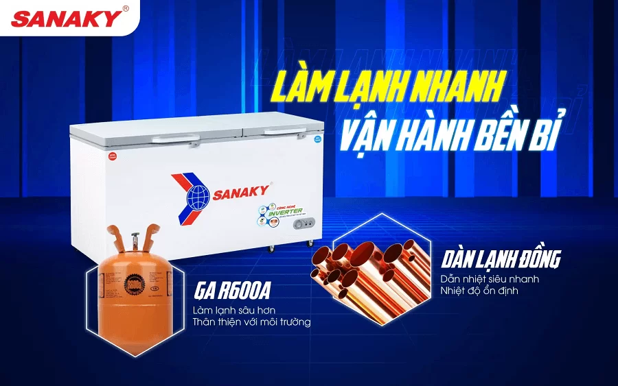 Tủ đông mát Sanaky 660 lít VH-6699W4K Tủ đông mát Sanaky 660 lít VH-6699W4K