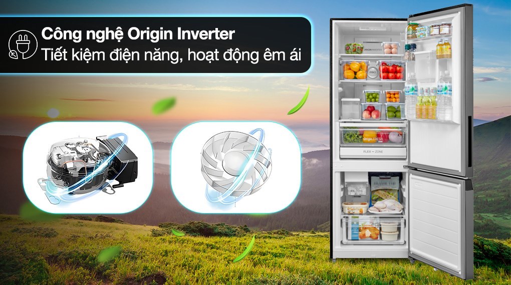 Tủ lạnh Toshiba Inverter 322 lít GR-RB405WEA-PMV(06)-MG