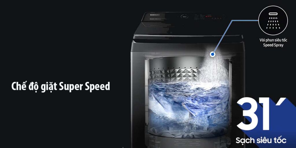 Máy giặt Samsung Ecobubble Inverter 9.5 kg WA40F95E1CSV