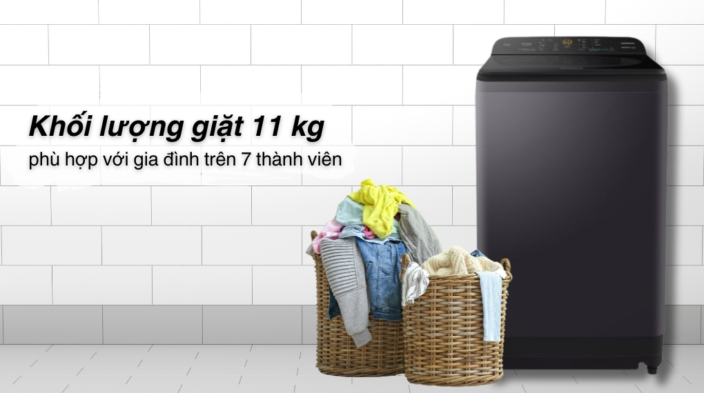 Máy giặt lồng đứng Panasonic 11 kg NA-F110A9DRV