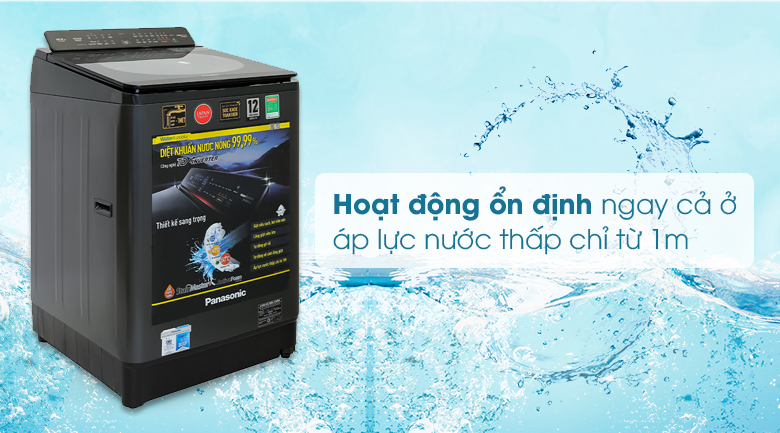 Máy giặt lồng đứng Panasonic 12.5 kg NA-FD125V1BV