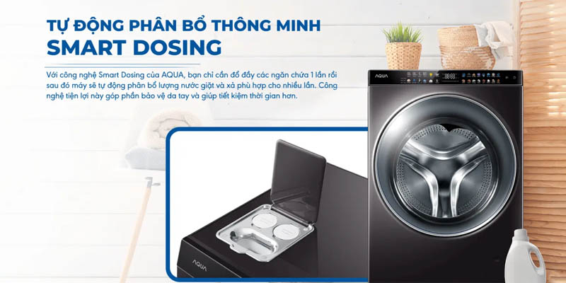 Máy giặt sấy Aqua Inverter 15 KG AQD-DH1500G PP