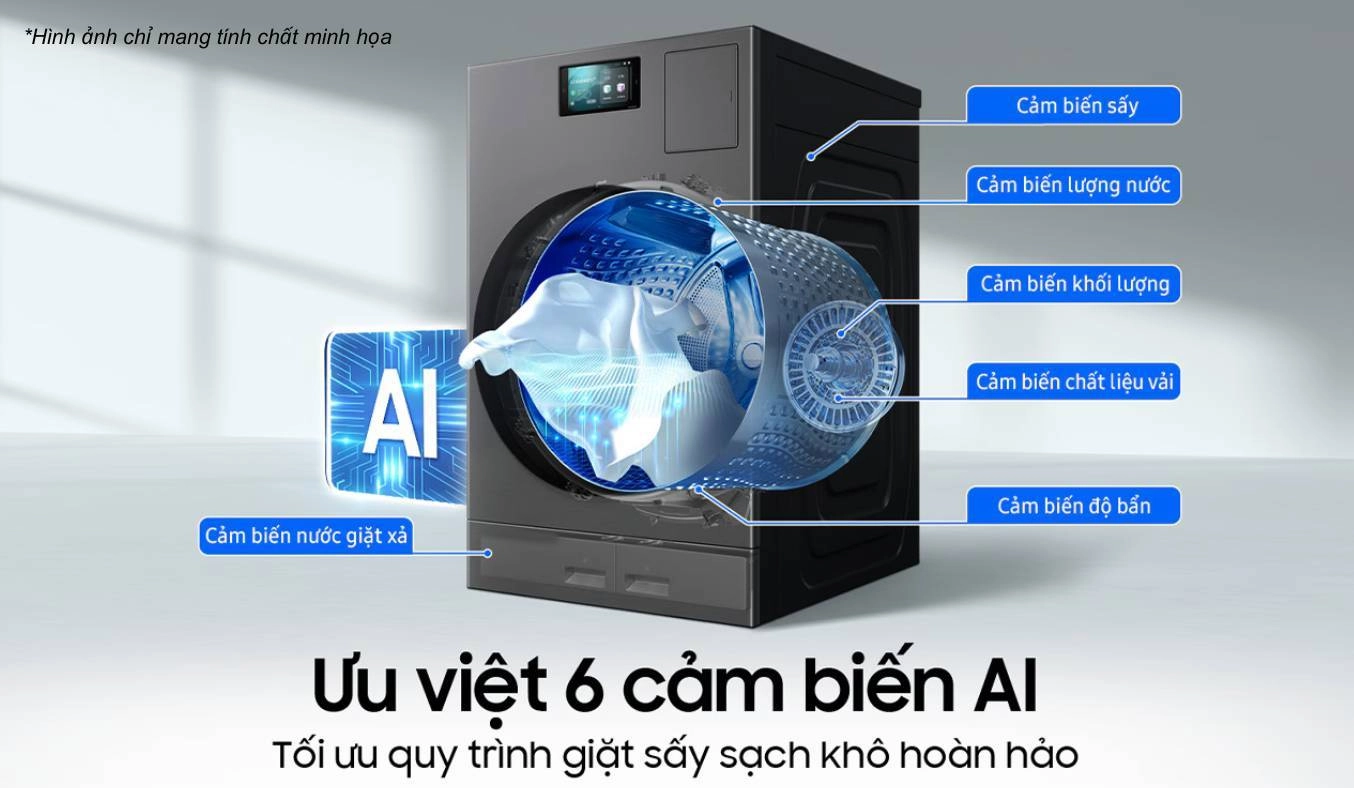 Máy giặt sấy Samsung 25&15 kg WD25DB8995BZSV Máy giặt sấy Samsung 25&15 kg WD25DB8995BZSV