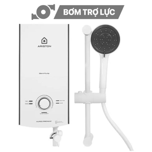 Máy tắm nóng trực tiếp Ariston Aures Premium 4.5P Ivory