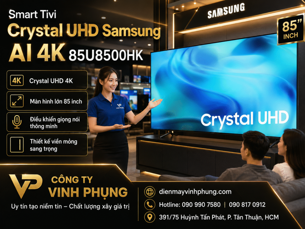 Smart Tivi Mini LED Samsung AI 4K 85 inch UA85M77HA