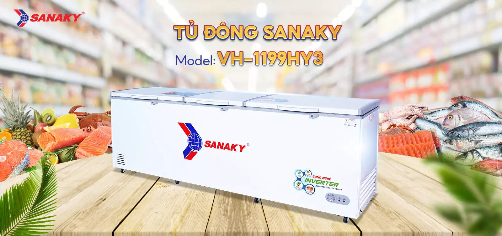 Tủ Đông Sanaky 1100 lít VH-1199HY3