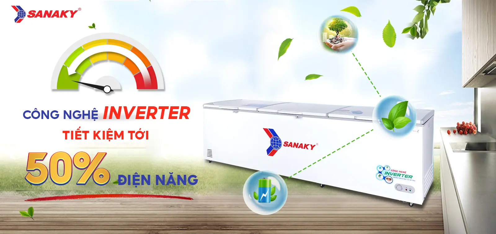 Tủ Đông Sanaky 1300 Lít VH-1399HY3