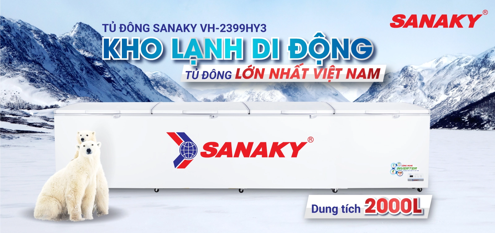 Tủ Đông Sanaky 2000 lít VH-2399HY3