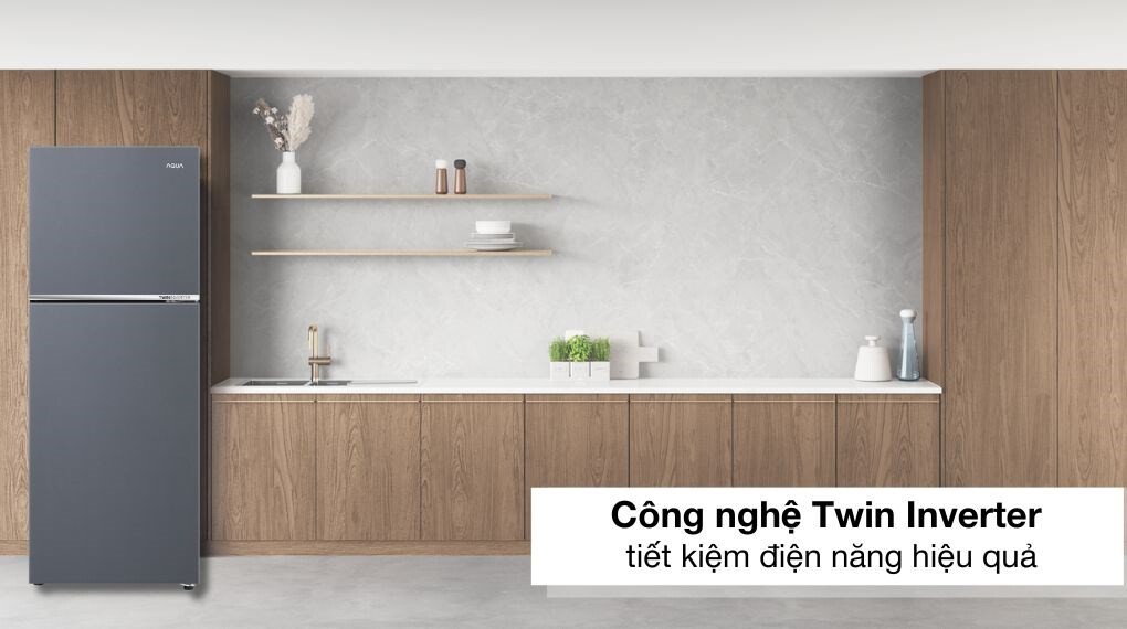 Tủ lạnh Aqua Inverter 328 lít AQR-T380FA(SL) 