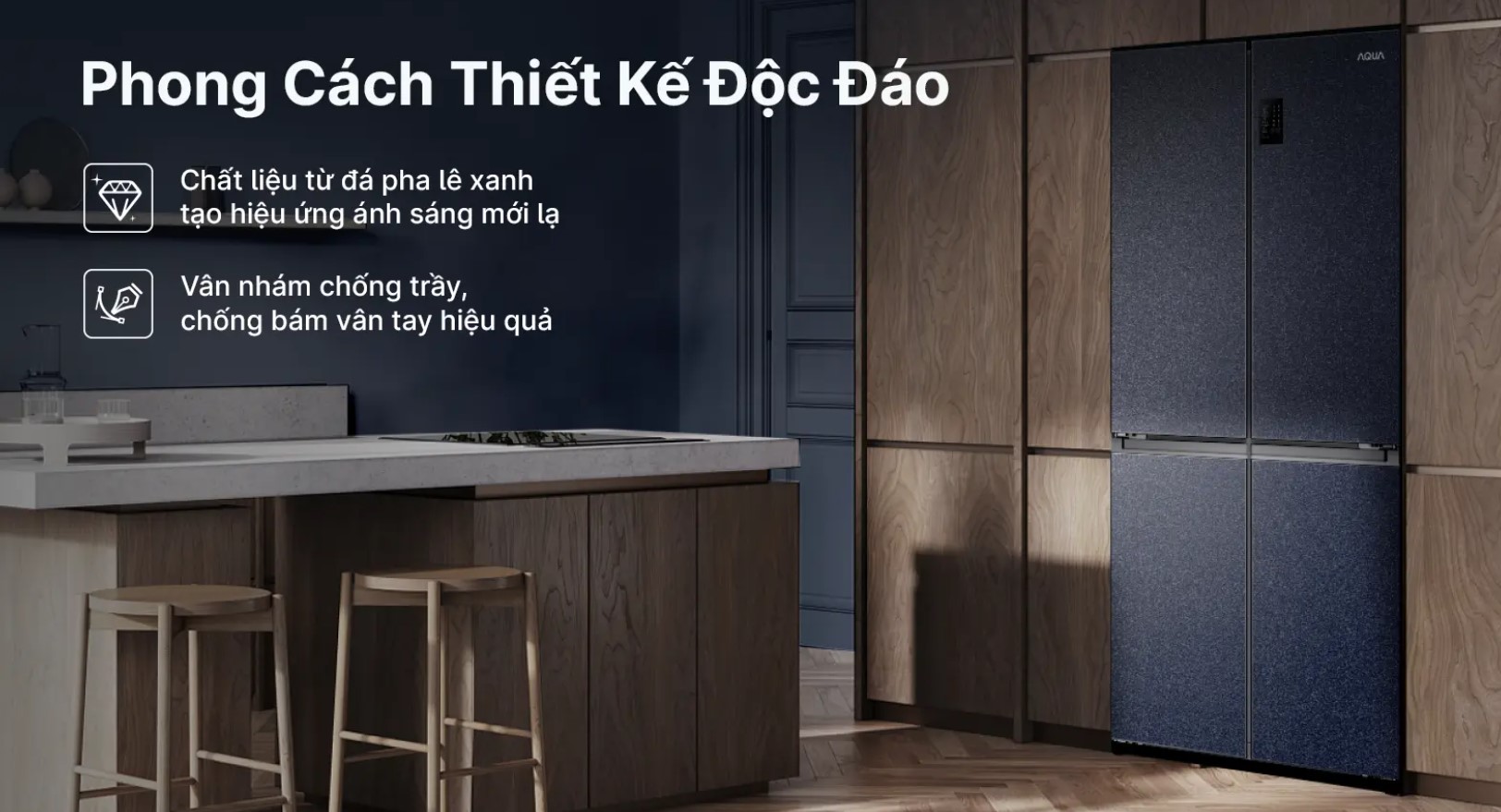 Tủ lạnh Aqua Inverter 469 lít AQR-M532XA(CBC) 