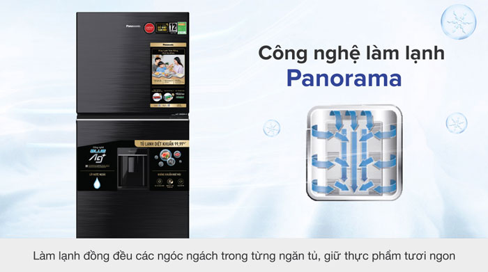 Tủ lạnh Panasonic Inverter 366L NR-TL381GVKV