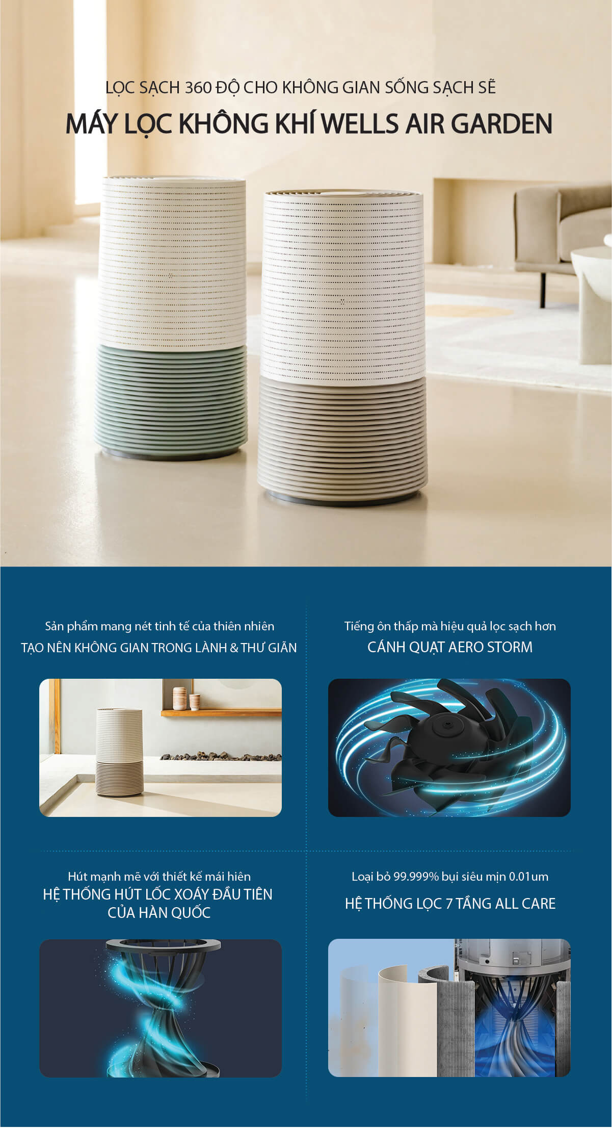 Máy lọc không khí Wells Air Garden