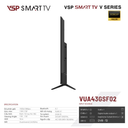 TiVi VSP Smart FHD 43 inch VUA43GSF02 TiVi VSP Smart FHD 43 inch VUA43GSF02