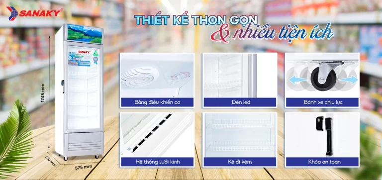 Tủ mát Sanaky 240 lít VH-308K3L