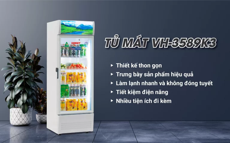 Tủ mát Sanaky Inverter 350 lít VH-3589K3 Tủ mát Sanaky 350 lít VH-3589K3