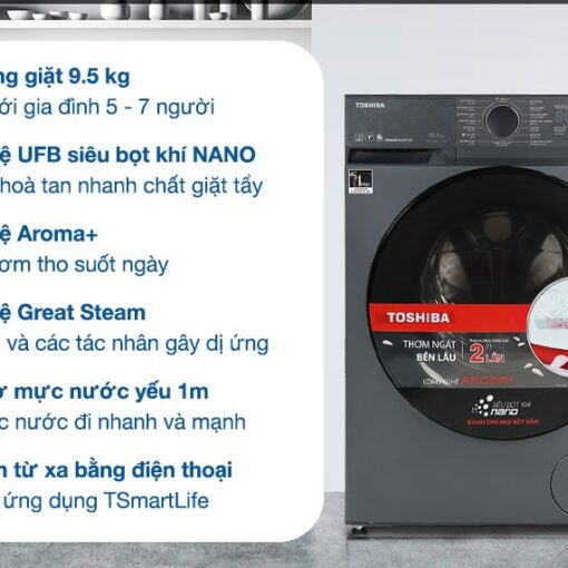 Máy giặt Toshiba Inverter 9.5 kg TW-T21BU105UWV(MG) Máy giặt Toshiba Inverter 9.5 kg TW-T21BU105UWV(MG)