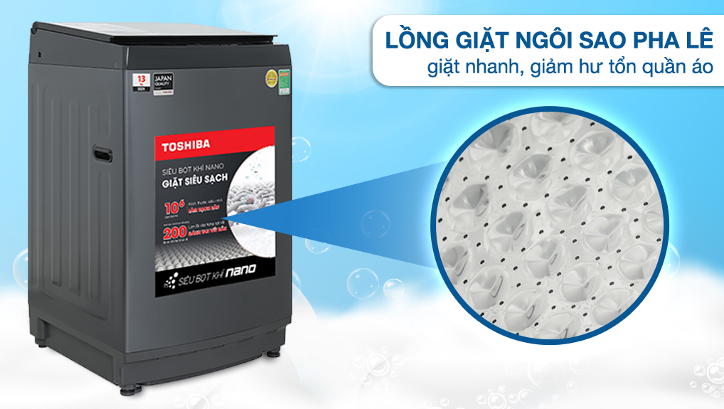 Máy giặt lồng đứng Toshiba 13 kg AW-DUM1400LV(MK)