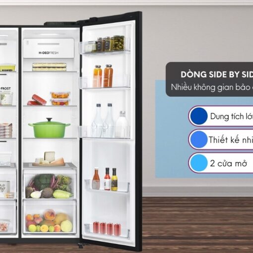 Tủ Lạnh Aqua Side By Side 646 lít AQR-S682XA(BL)