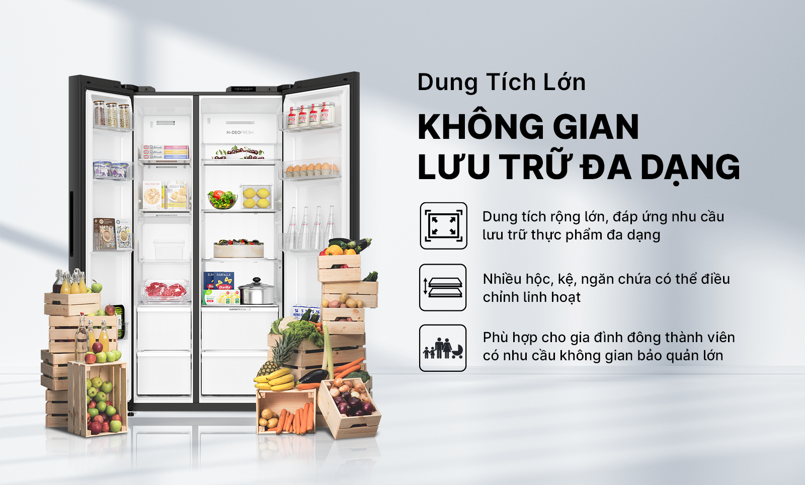 Tủ lạnh Aqua Inverter 569 lít AQR-S633XA(SL)