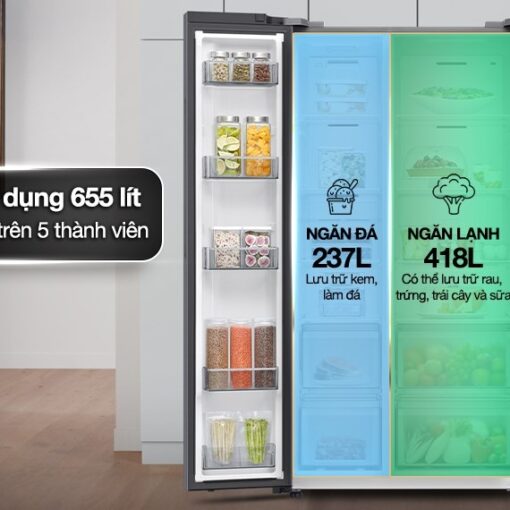 Tủ lạnh Samsung Inverter 635 lít RS70F65K2FSV