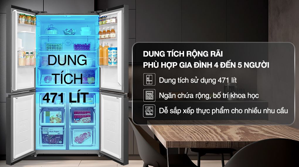 Tủ lạnh Toshiba inverter 471 lít GR-RF606WI-PMV(60)-AG