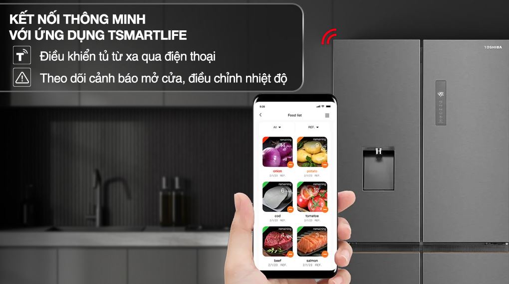 Tủ lạnh Toshiba inverter 471 lít GR-RF606WI-PMV(60)-AG