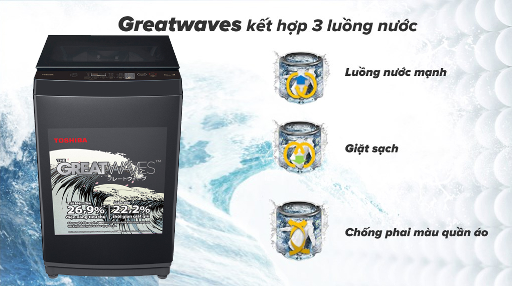 Máy giặt lồng đứng Toshiba 10 kg AW-M1100JV(MK)