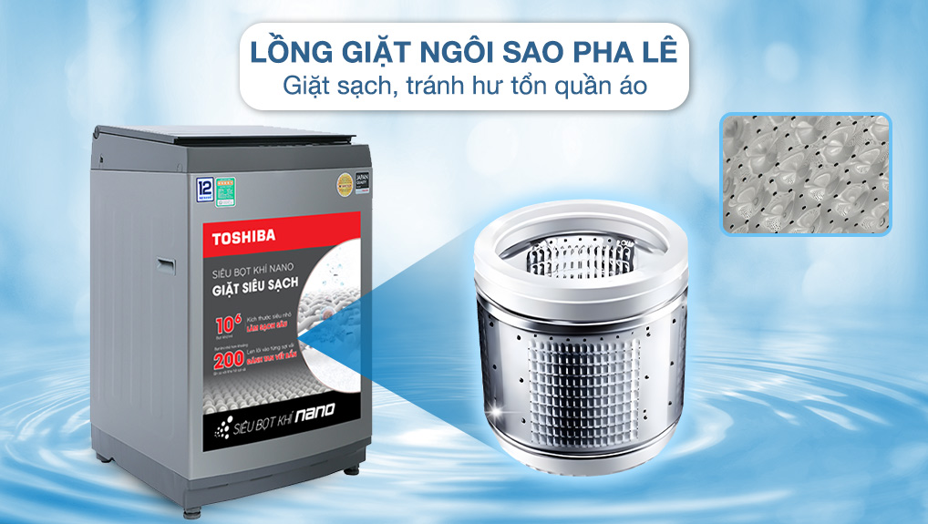 Máy giặt lồng đứng Toshiba 12 kg AW-DUK1300KV(SG)