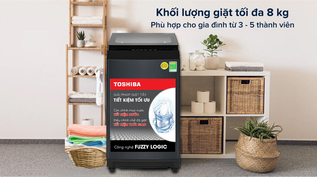 Máy giặt lồng đứng Toshiba 8 kg AW-M905BV(MK)